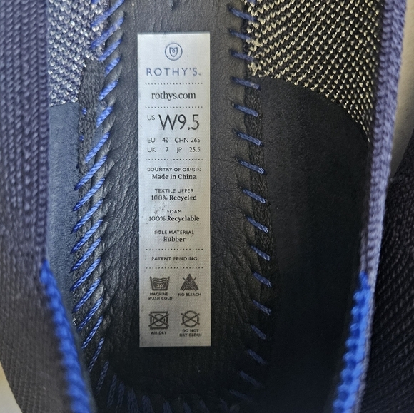 Rothy's Limited Edition Navy Blue Virgo Zodiac Flats Size 9.5 - Picture 11 of 11